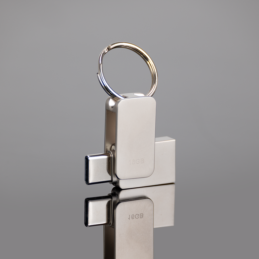 USB 3.0 Mini-Pendrive "Giro" de Acero inoxidable 16GB