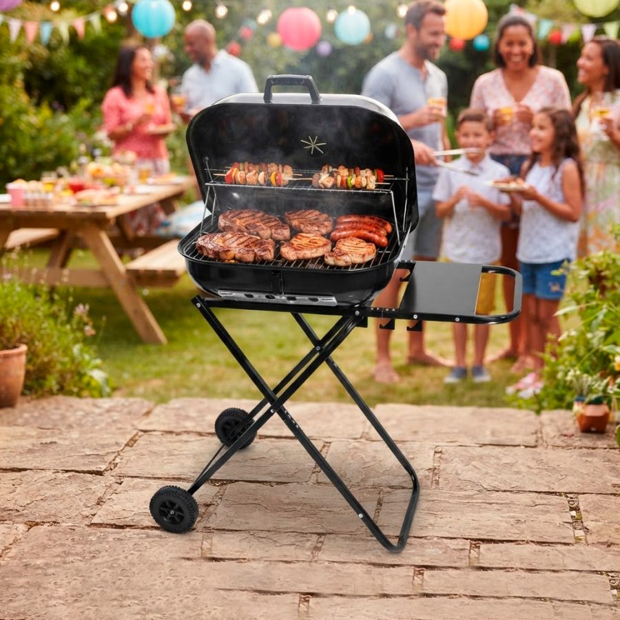 Parrilla plegable con Ruedas