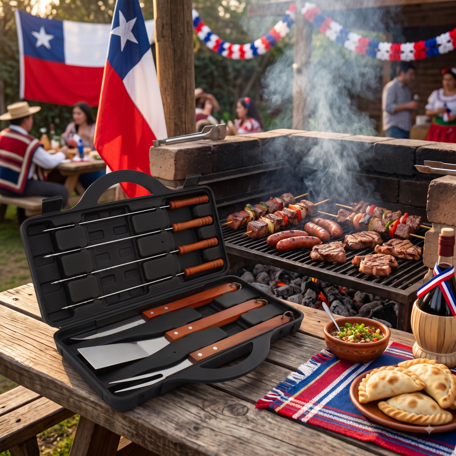Set BBQ en Maletín Plástico