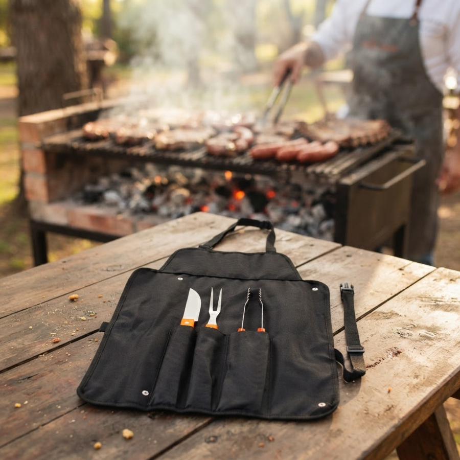 Delantal de BBQ con 3 Herramientas