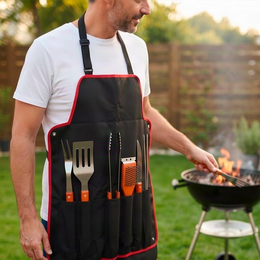Delantal BBQ con 9 Herramientas