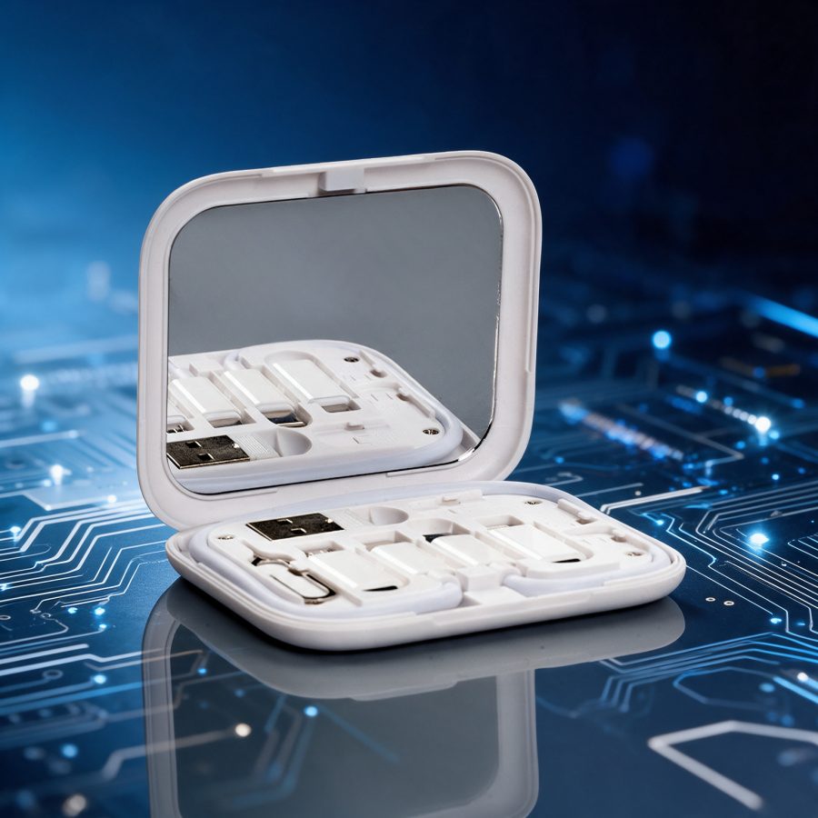 Connect Multicargador 8-en-1, con Espejo.